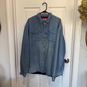 VINTAGE Wrangler Denim Button-Up Jacket with quilted interior men’s XL